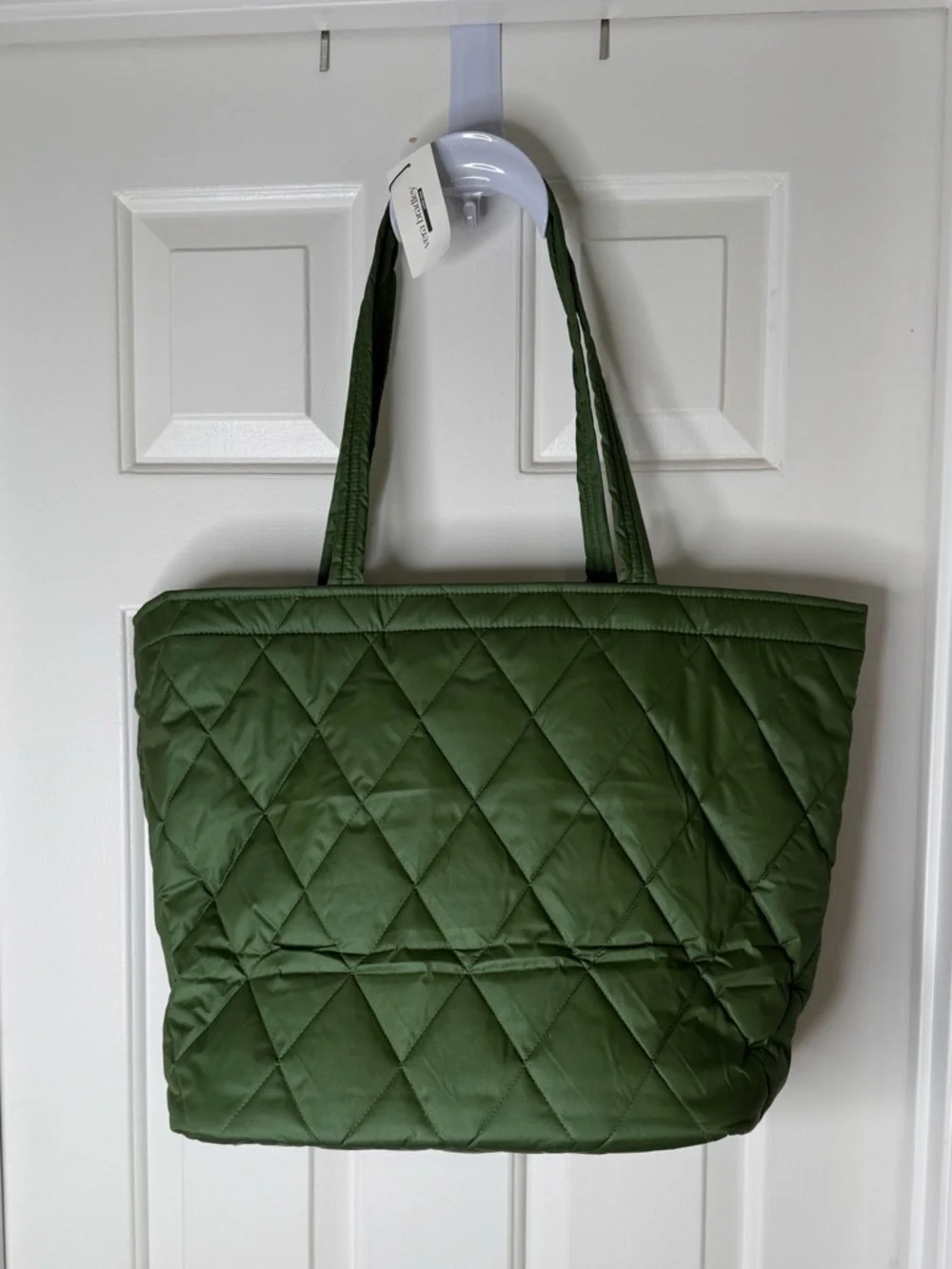 Vera Bradley Quilted Tote in Olive Green shimmer NWT